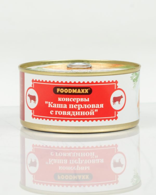 Canned “Perlova porridge with beef”